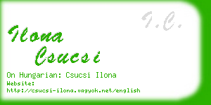ilona csucsi business card